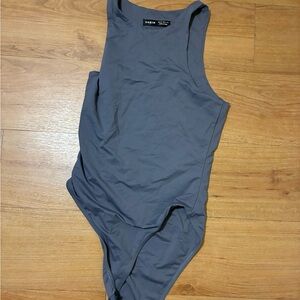 Gray Sleeveless Bodysuit